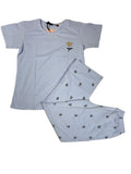 Velvet Nightsuit Tshirt Half Sleeves Pyjama Printed S-2XL 23/05/26