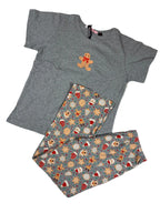 Velvet Nightsuit Tshirt Half Sleeves Pyjama Printed S-2XL 23/05/26
