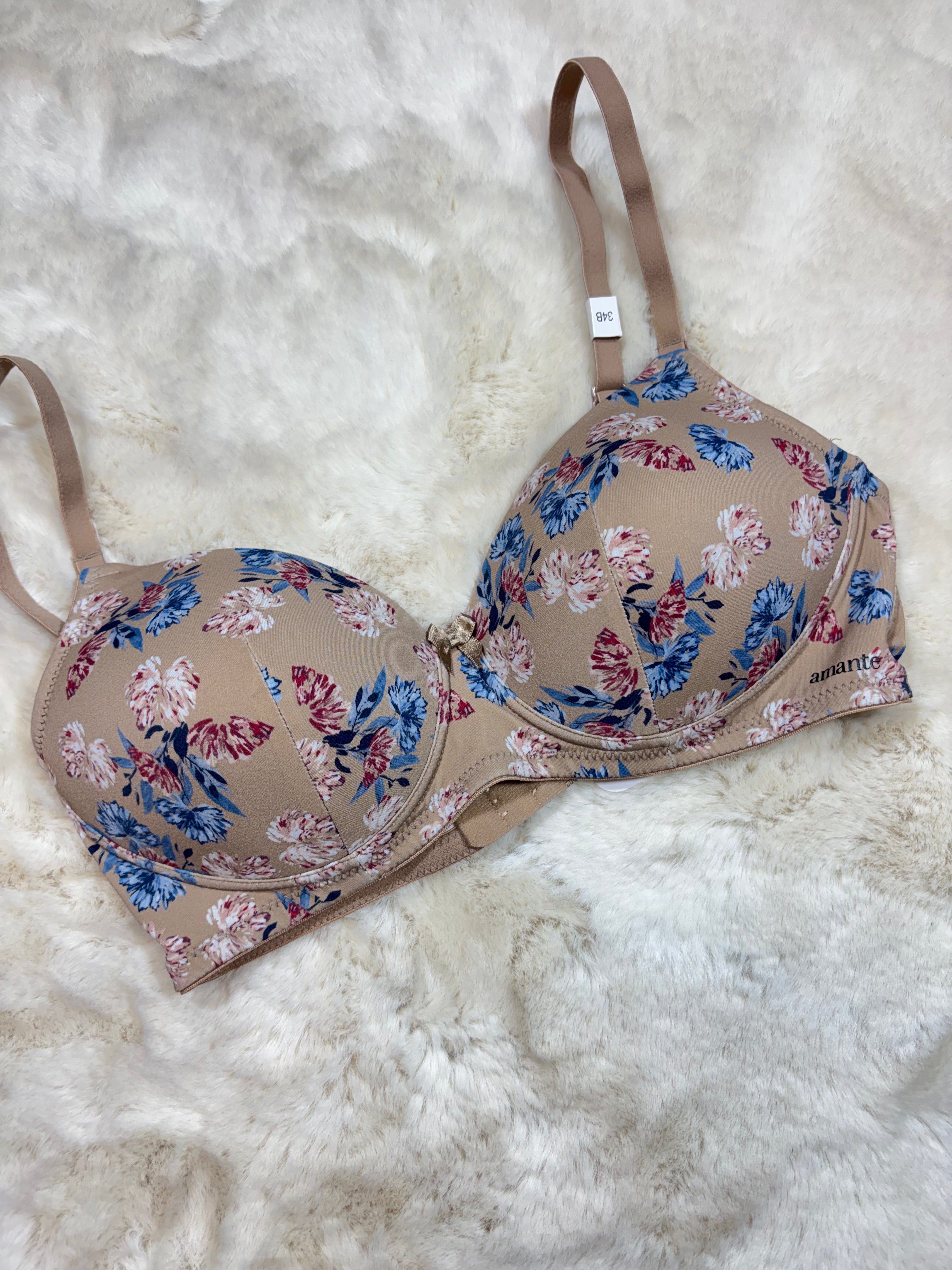 Amante Tshirt Bra Full Coverage Padded Non Wired Solid 32B-40B 28/05/26