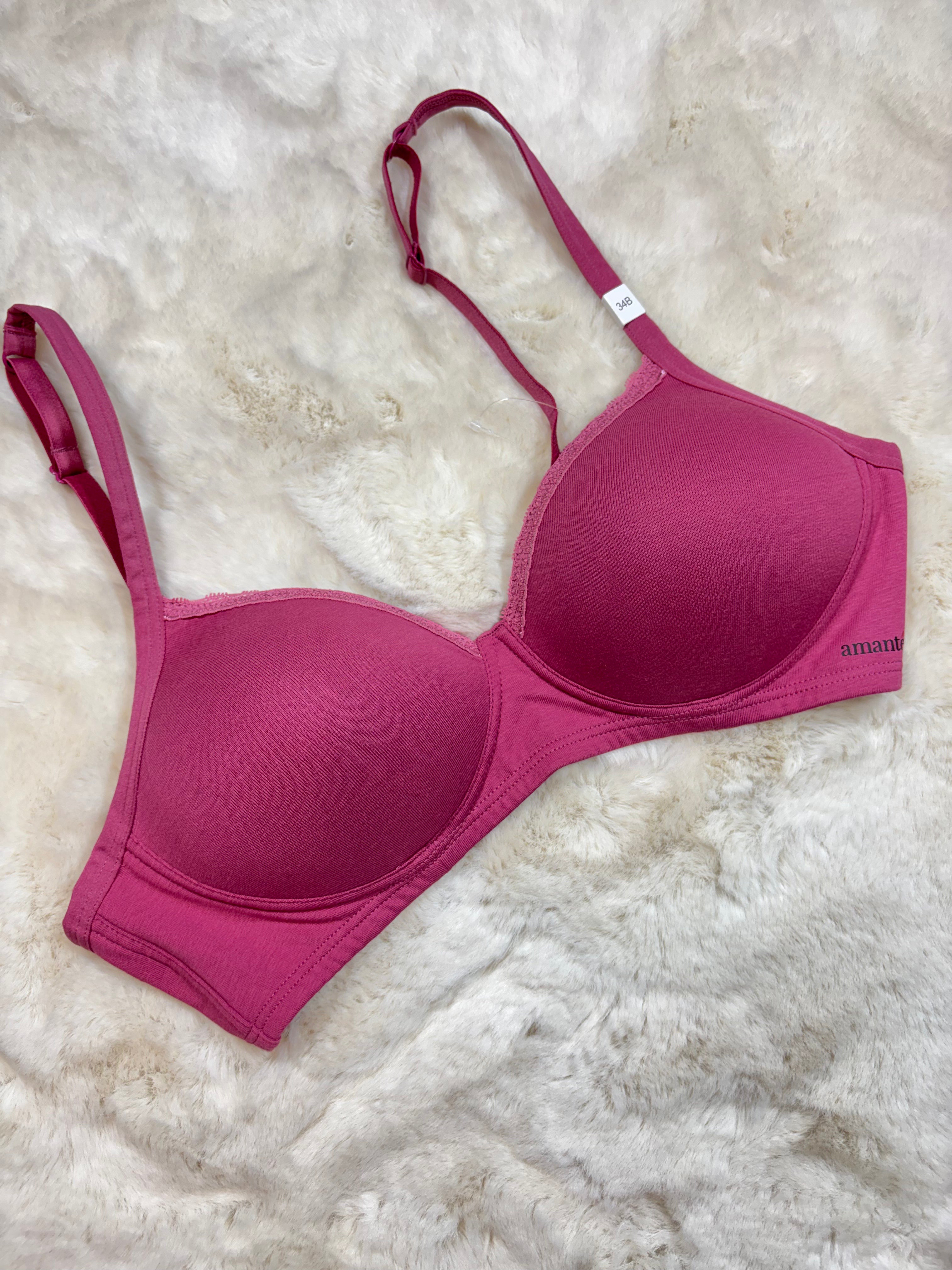 Amante Tshirt Bra Full Coverage Padded Non Wired Solid 32B-40B 28/05/26