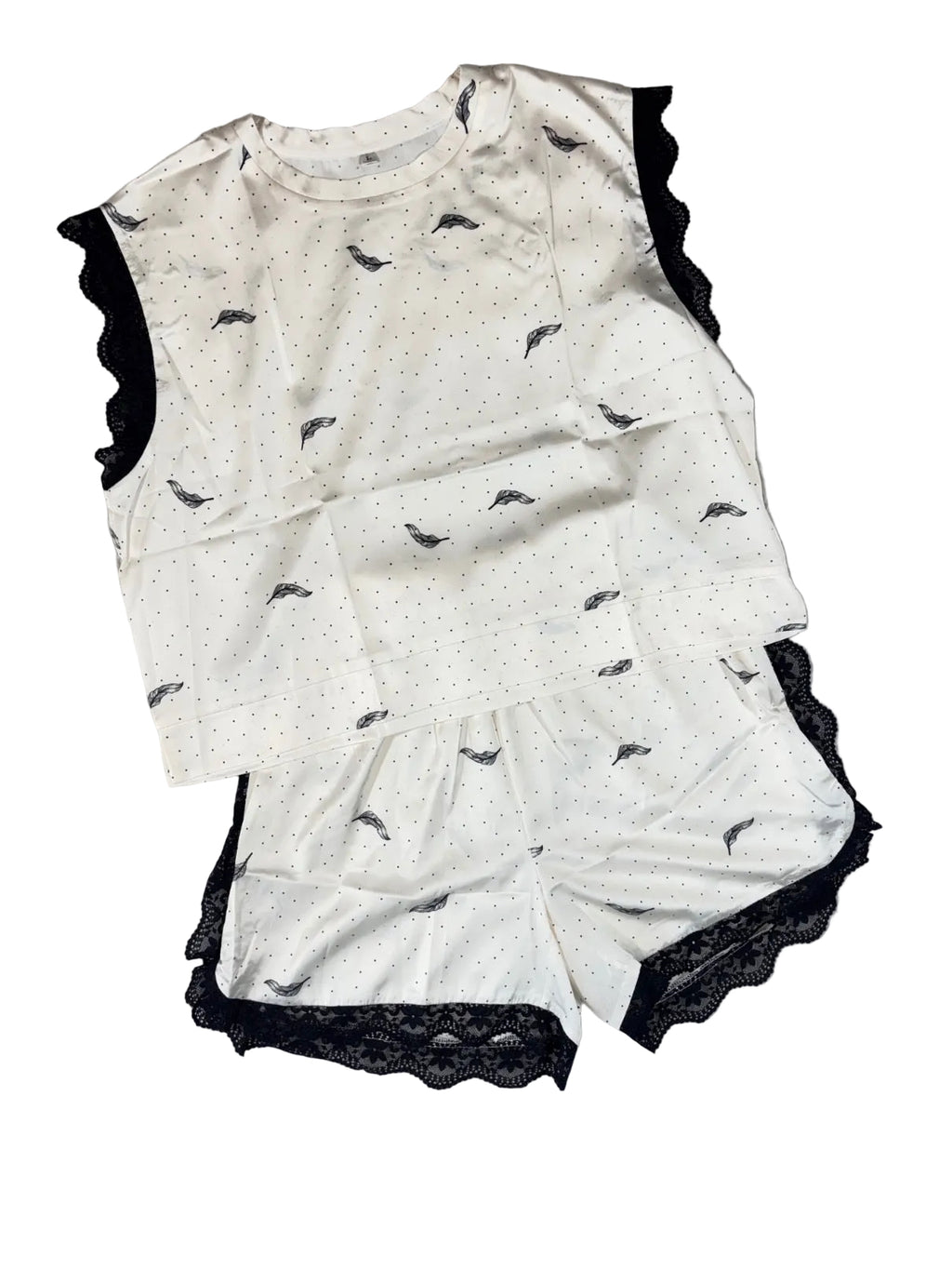 Fancy Satin Shorts Nightsuit Sleeveless Padded Printed M-XL 12/06/26