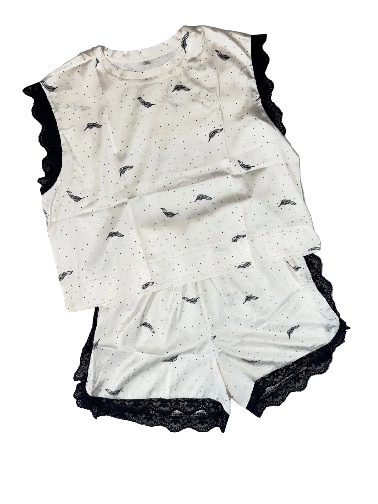 Fancy Satin Shorts Nightsuit Sleeveless Padded Printed M-XL 12/06/26