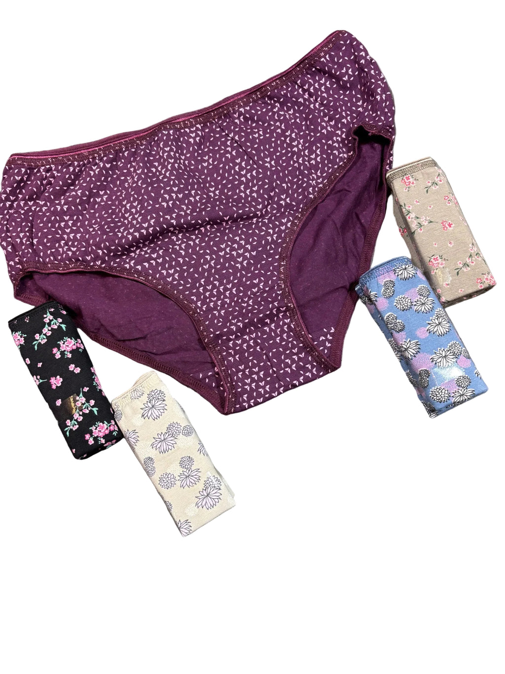 Lady Care Hipster Pack Of 5 Full Coverage High Waist Printed S-XL 13/06/26