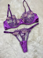 Fancy Bra Panty Set Full Coverage Non Padded Wired High Waist Solid S-2XL 14/06/26