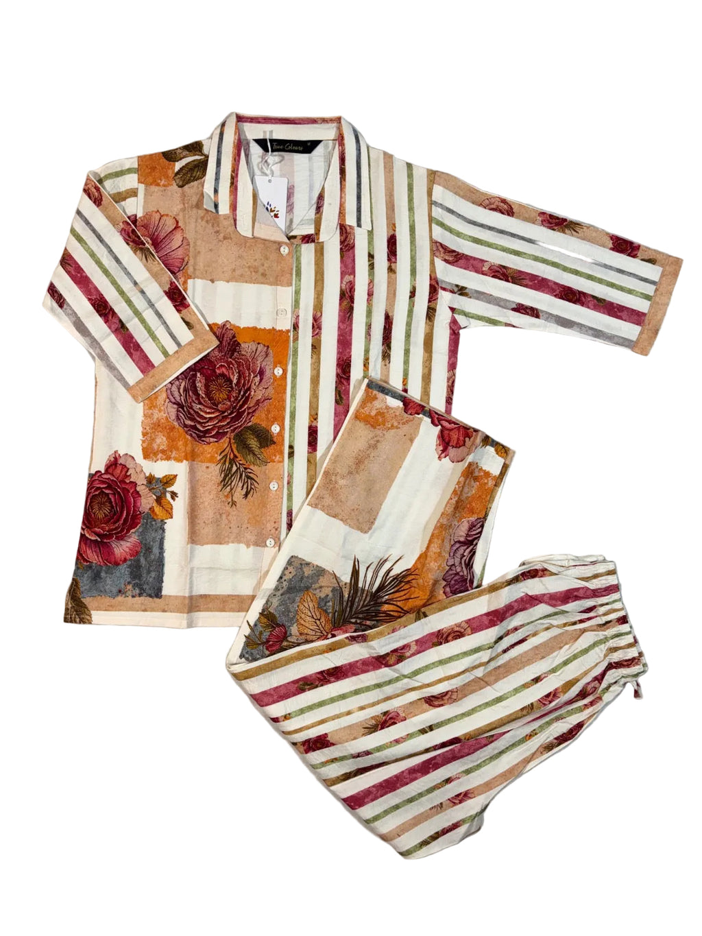 True Colours Coordsets 3/4 Sleeves Shirt Full Length Printed M-2XL 26/06/26
