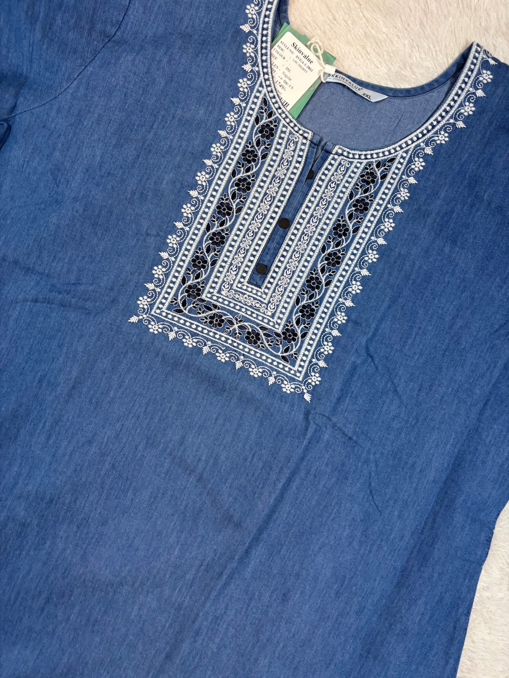 Skinvalue Denim Nighty Half Sleeves Full Length Solid L-3XL 11/07/26