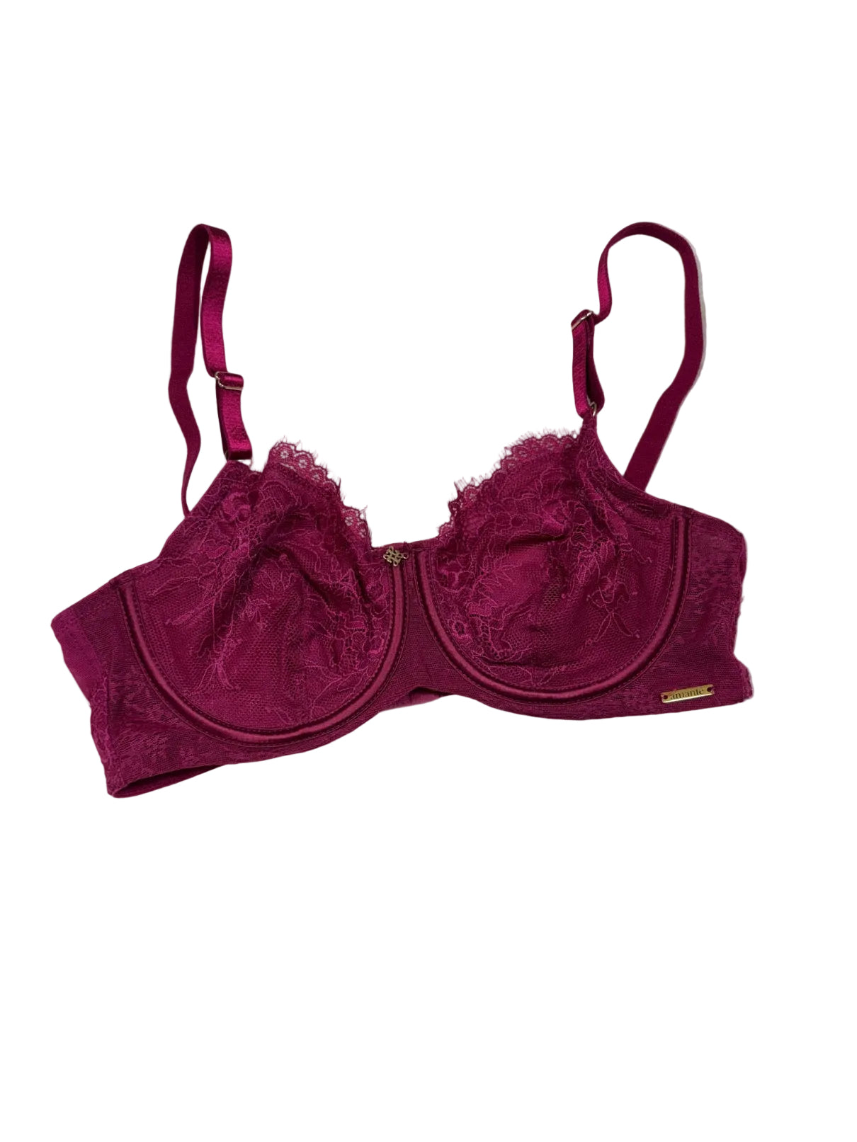 Amante Lacy Bra Full Coverage Non Padded Wired Solid 32D-40D 16/07/26