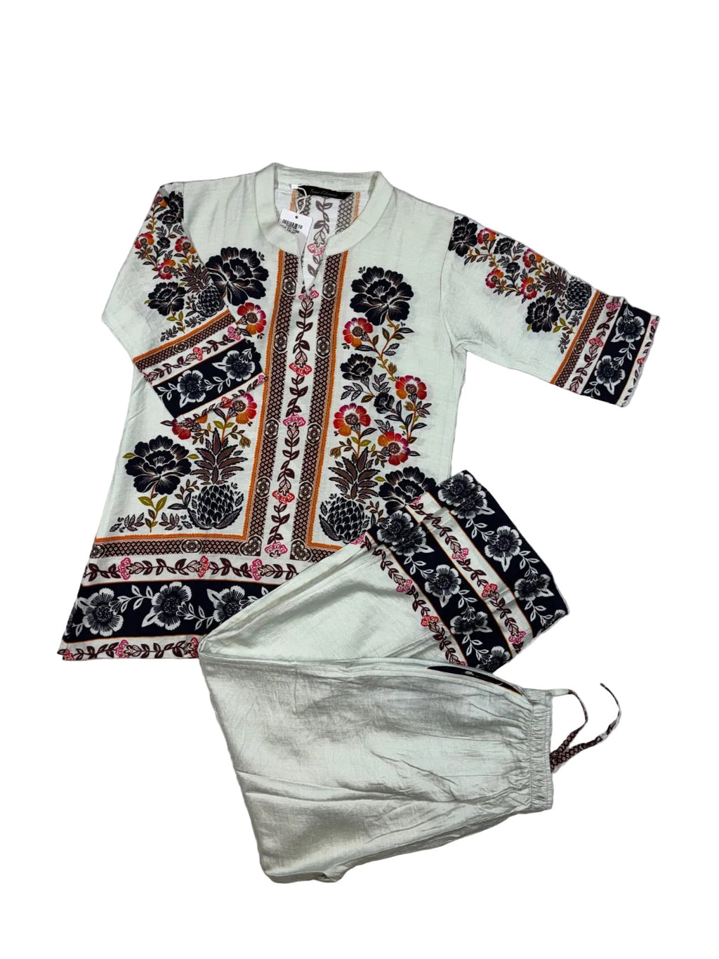 True Colours Kurti Style 3/4 Sleeves Printed Full Length Pyjama M-3XL 22/07/26