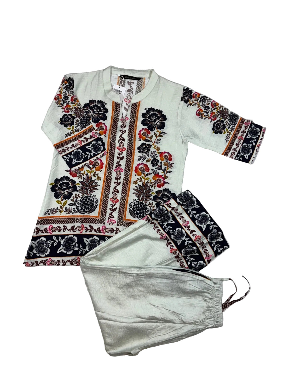 True Colours Kurti Style 3/4 Sleeves Printed Full Length Pyjama M-3XL 22/07/26
