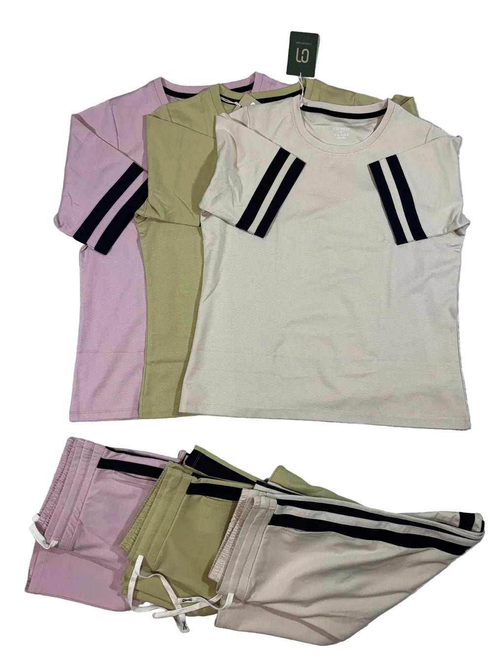 Cocomae Coordset Half Sleeves Tshirt Pyjama Full Length Solid M-3XL 23/07/26