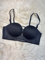 Seamless Bra Full Coverage Padded Non Wired Front Open Solid M-2XL 25/07/26