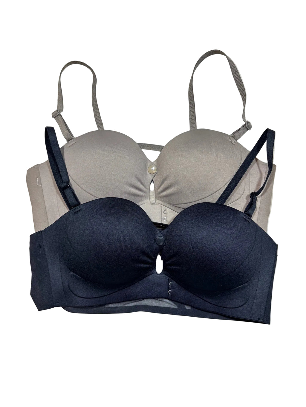 Seamless Bra Full Coverage Padded Non Wired Front Open Solid M-2XL 25/07/26