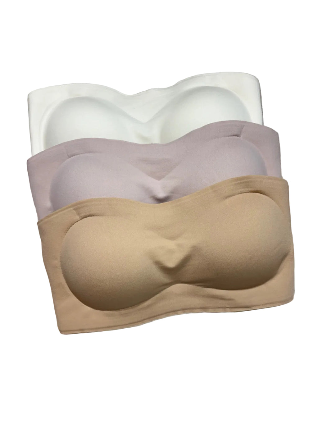 Tube Bra Strapless Padded Non Wired Solid S-XL 27/07/26