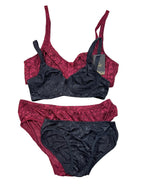 Scan Lingerie Tshirt Bra Set Full Coverage Non Padded Non Wired Hipster High Waist 32-40 B/C/D 30/07/26