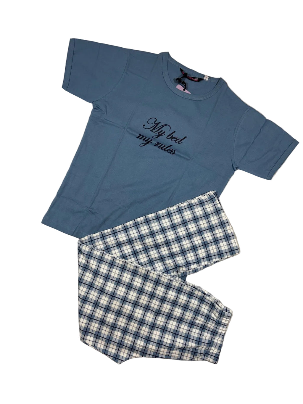 Velvet Nightsuit Tshirt Half Sleeves Pyjama Full Length Printed S-2XL 03/08/26
