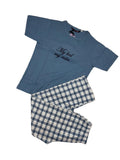 Velvet Nightsuit Tshirt Half Sleeves Pyjama Full Length Printed S-2XL 03/08/26