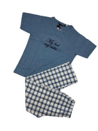 Velvet Nightsuit Tshirt Half Sleeves Pyjama Full Length Printed S-2XL 03/08/26