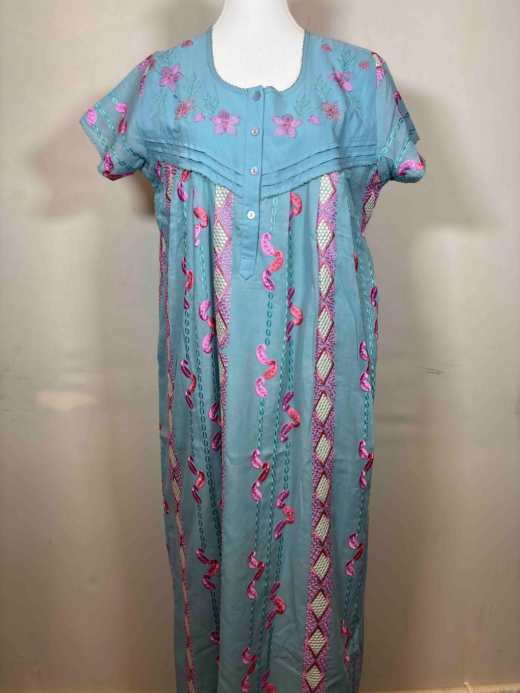 women-style-chikan-nighty-half-sleeves-full-length-embroidery-4496-02-09-25WA