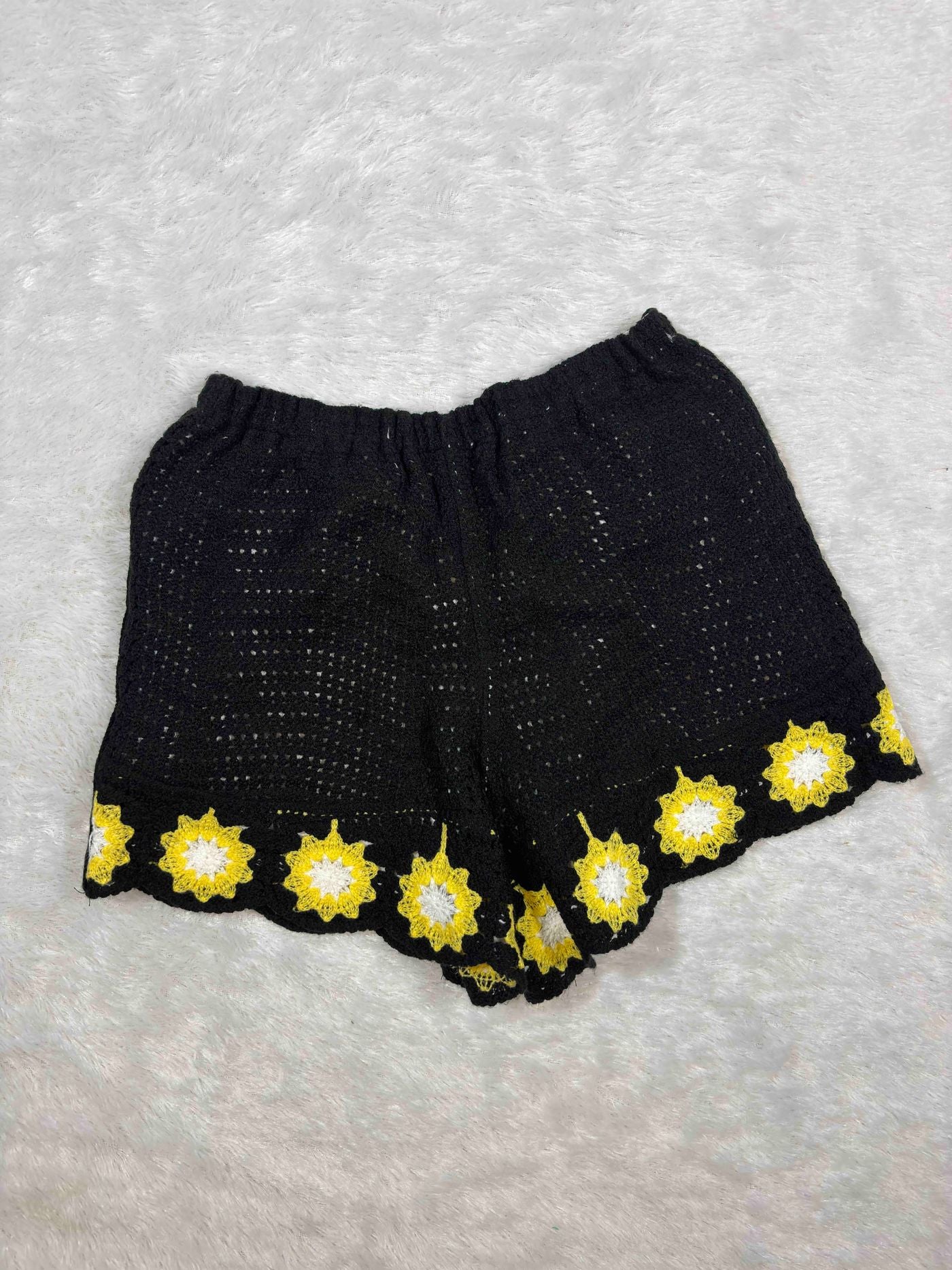 Crochet Beach Wear Full Coverage Padded Shorts Solid S-2XL 24/04/26 3