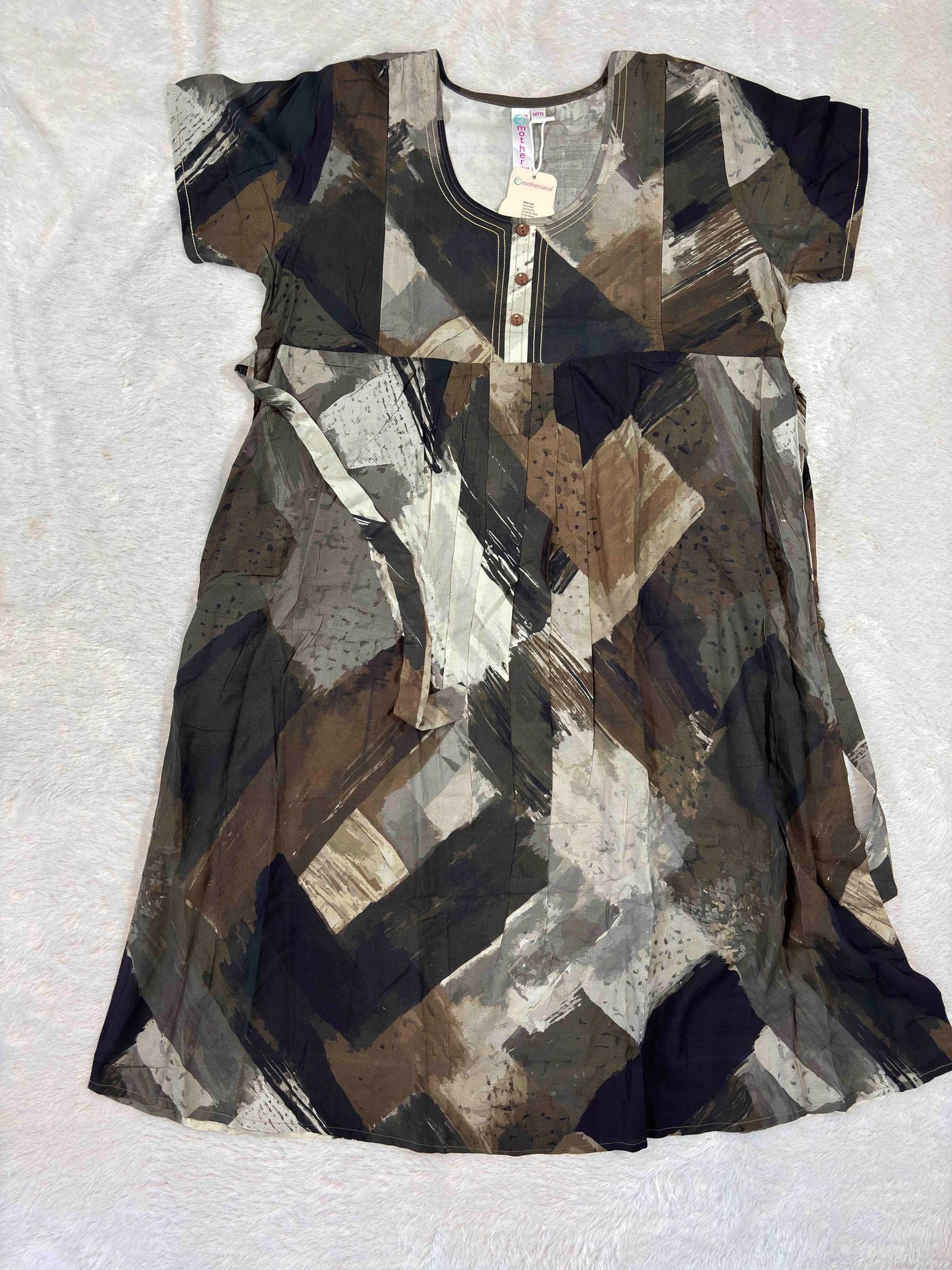 mothervalue-maternity-nighty-3-4-sleeves-full-length-solid-m-2xl-09-04-261