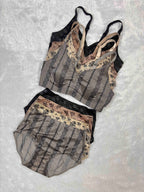 Bra Panty Set Full Coverage Padded Non Wired High Waist Hipster Printed M-XL 103 08/12/25