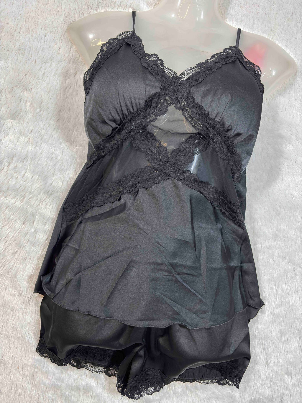 Baby Doll Lingerie Set Full Coverage Sleeveless Padded Solid S-2XL 17/02/26