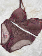 Alies Bra Panty Set Full Coverage Padded Non Wired High Waist Solid 32-40 AL 2184 17/01/26