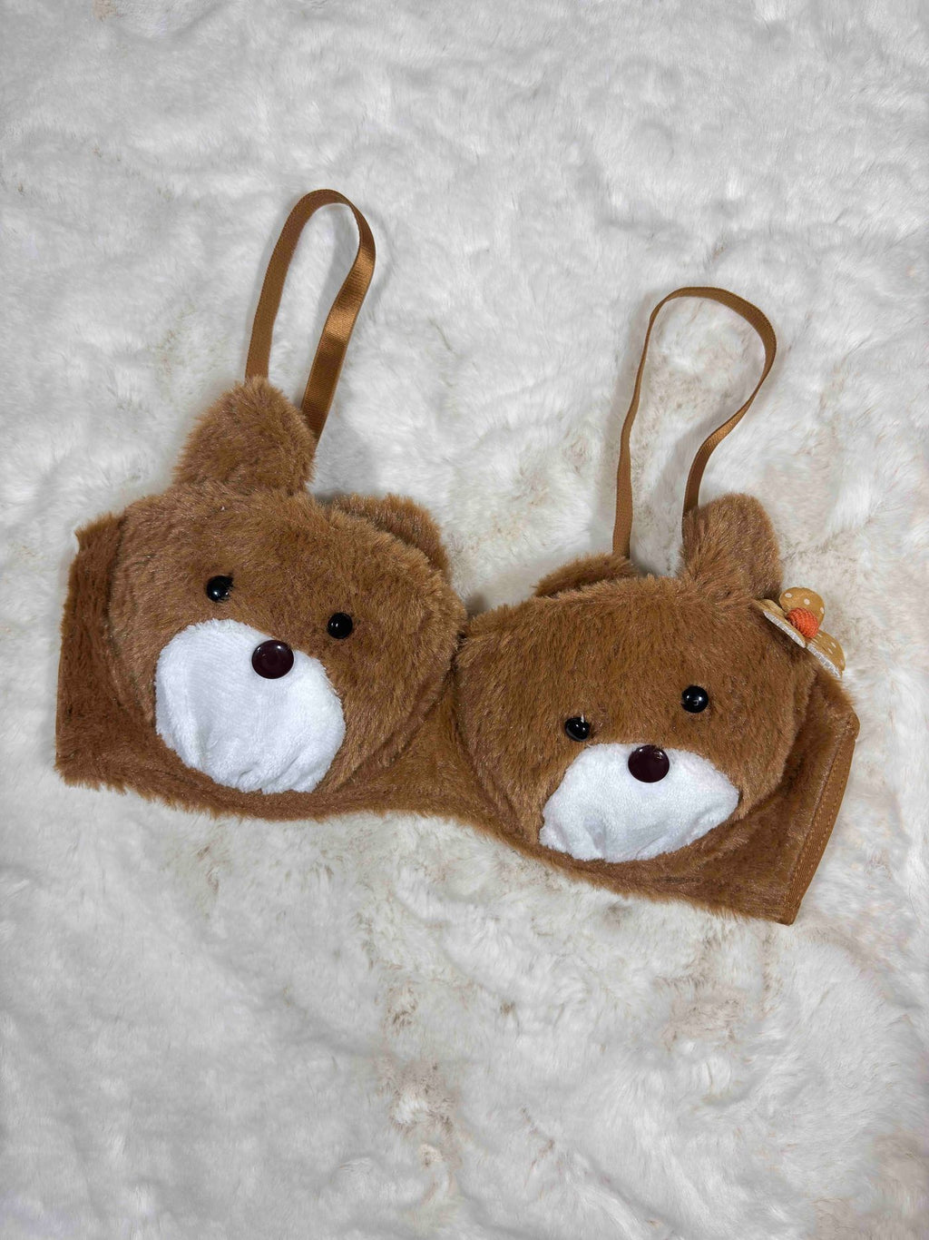 Fur Bra Panty Set Full Coverage Padded Wired Midi Half Coverage Mid Waist Solid 32-38 16/12/25