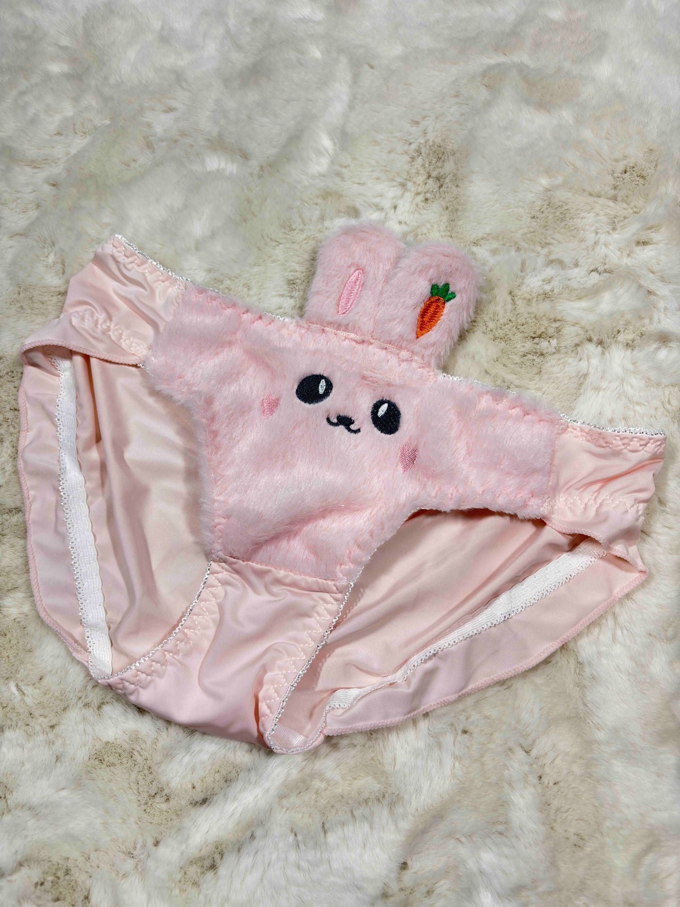 Fur Lingerie Set Full Coverage Non Padded Non Wired High Waist Solid 32-38 10/12/25