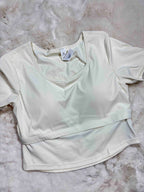 Gym Wear Top Full Coverage Padded Half Sleeves Solid S-XL 11/03/26