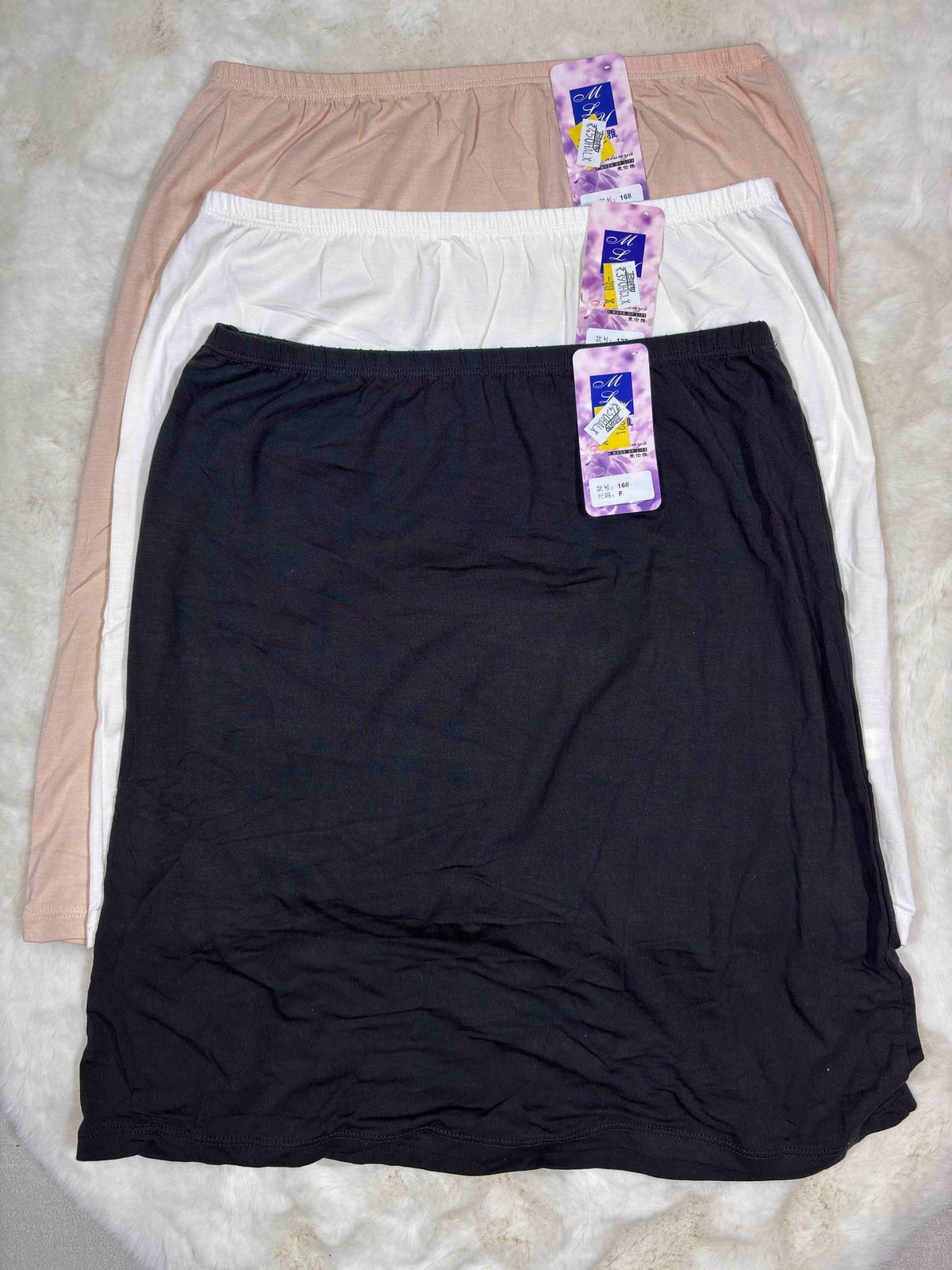 Skirt Slip Knee Length Solid S-XL 168 06/12/25