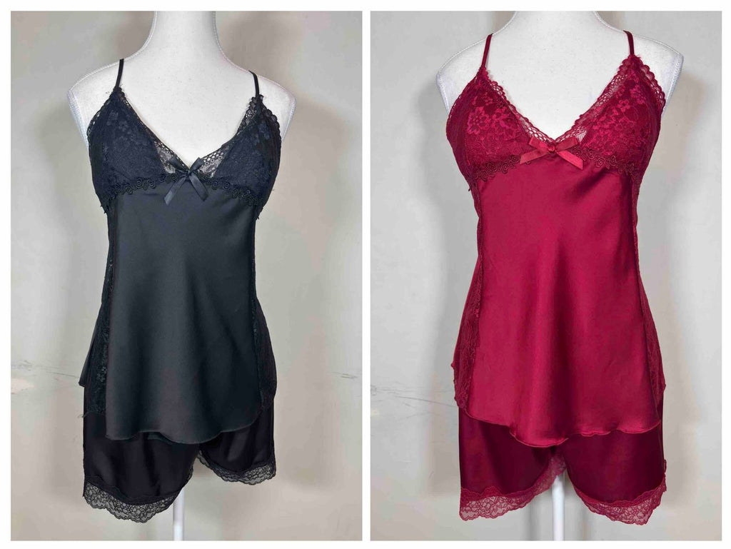 Fu Ni Fang Fancy Lingerie Set Sleeveless Shorts Non Padded Solid Freesize 022328 23/09/25