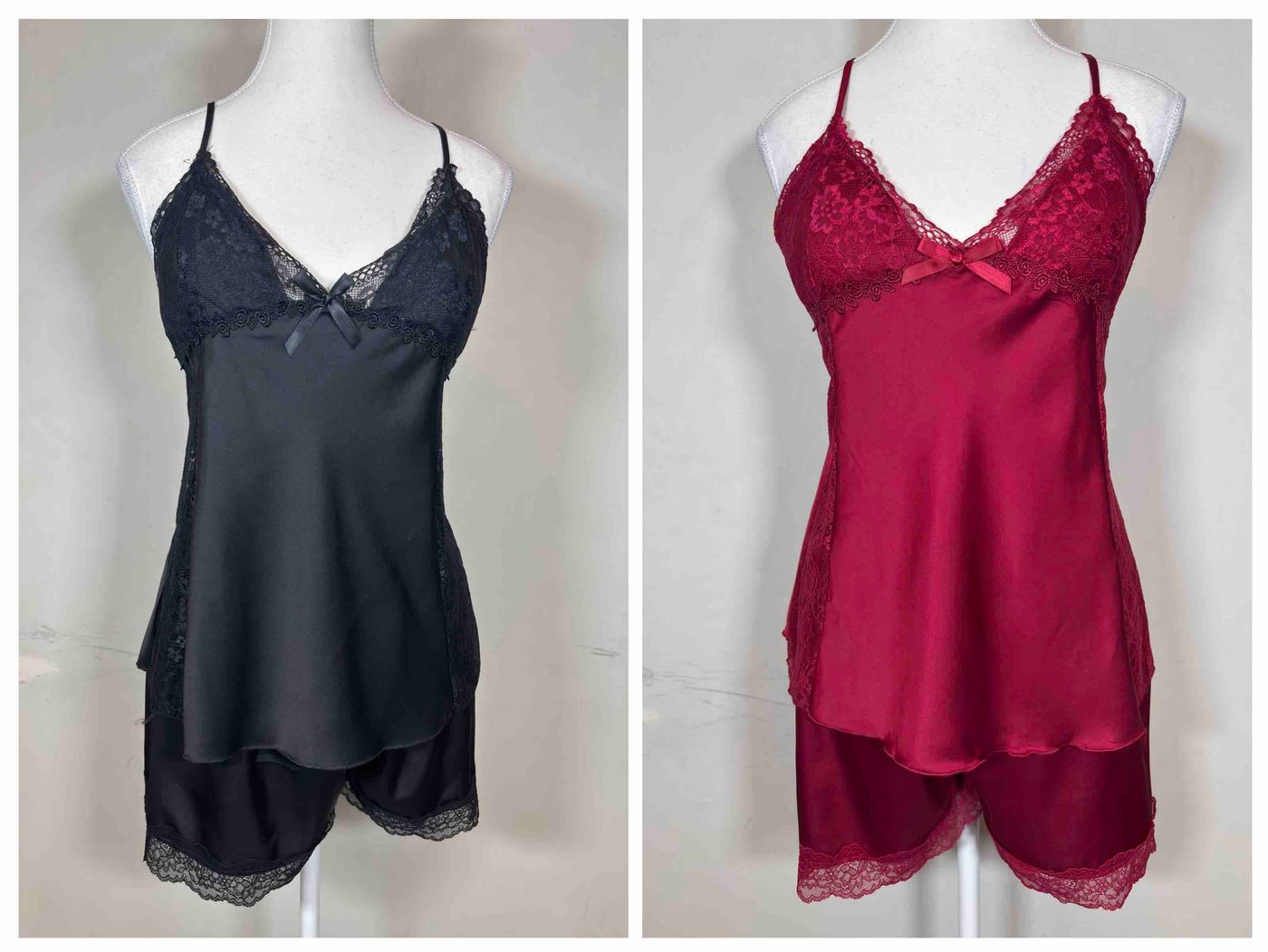 Fu Ni Fang Fancy Lingerie Set Sleeveless Shorts Non Padded Solid Freesize 022328 23/09/25