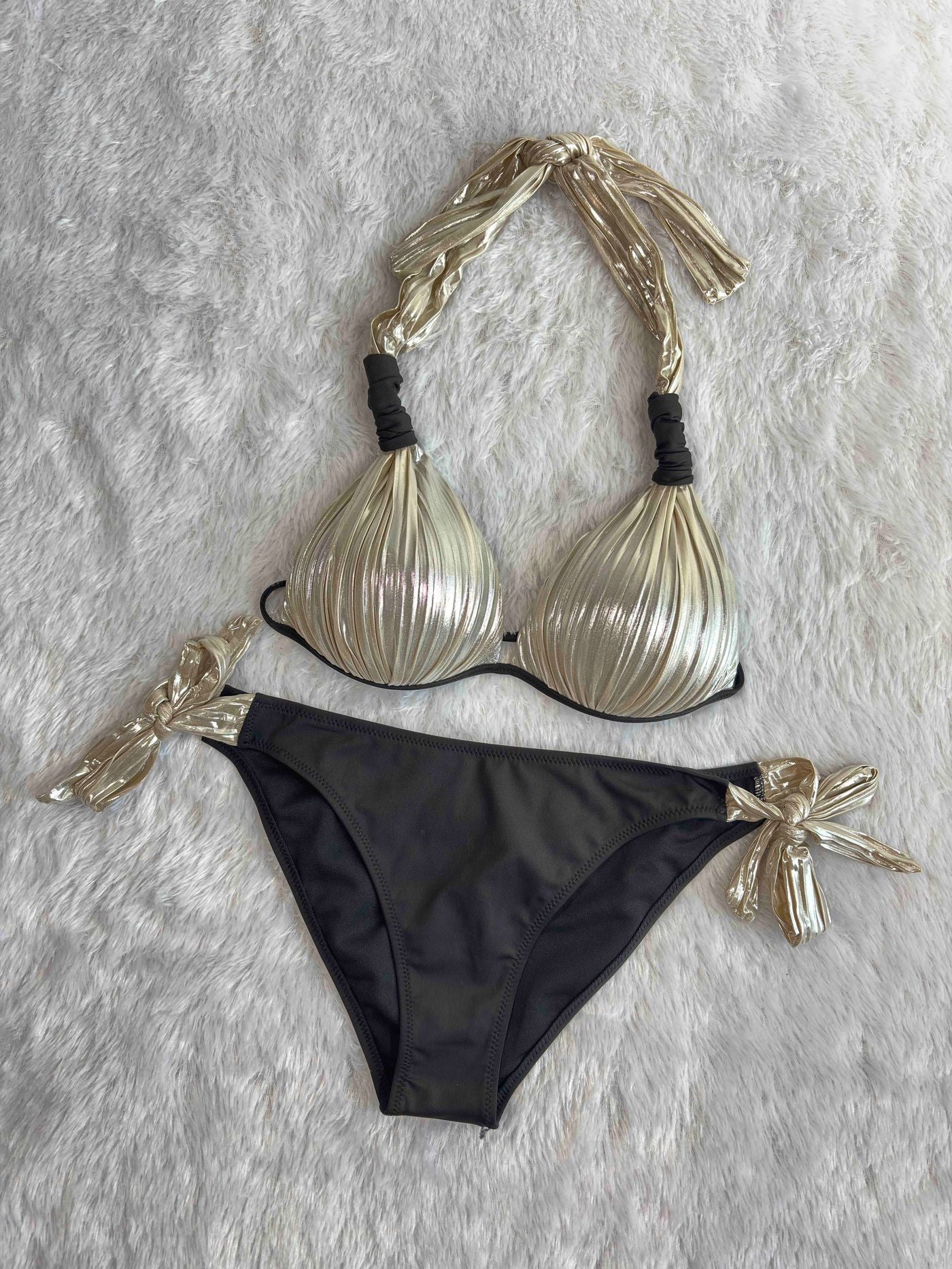 Two Peice Bikini Sets Full Coverage Padded High Waist Solid XL 283001 19/11/25