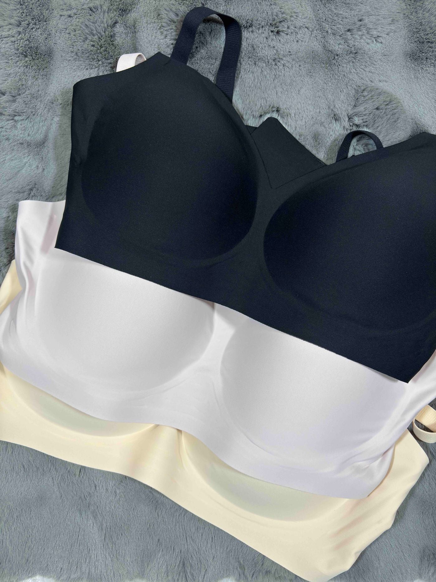 Seamless Bra Full Coverage Padded Non Wired Solid L-3XL 30/04/26