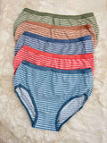 Lady Care Hipster Full Coverage High Waist Printed Pack Of 5 M-2XL Stripy 06/12/25
