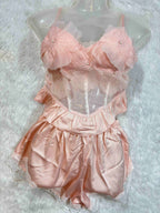 Baby Doll Lingerie Set Full Coverage Sleeveless Padded Solid S-2XL 17/02/26