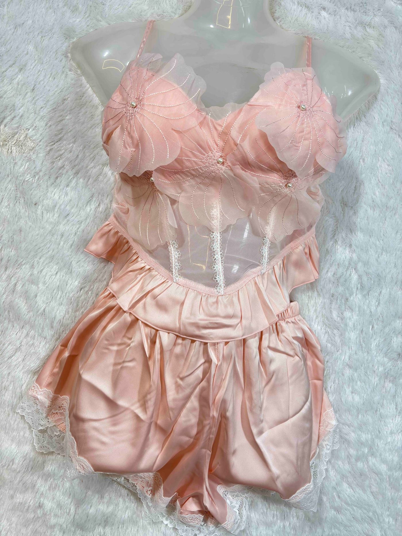 Baby Doll Lingerie Set Full Coverage Sleeveless Padded Solid S-2XL 17/02/26