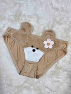 Fur Bra Panty Set Full Coverage Padded Wired Midi Half Coverage Mid Waist Solid 32-38 16/12/25