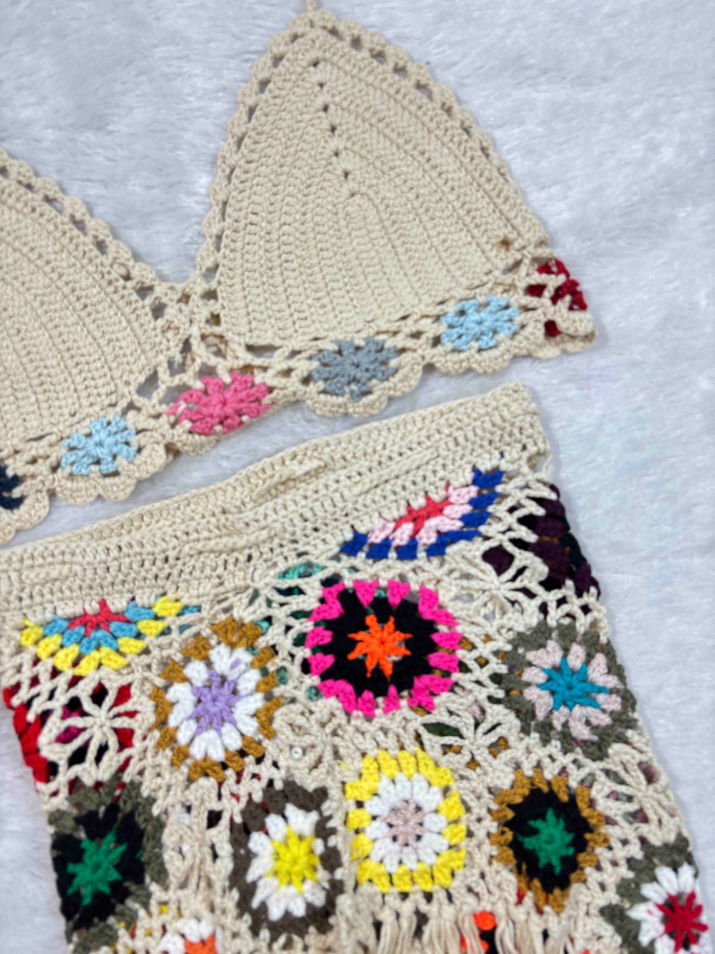 Crochet Beachwear Full Coverage Solid S-L 25/02/26 27