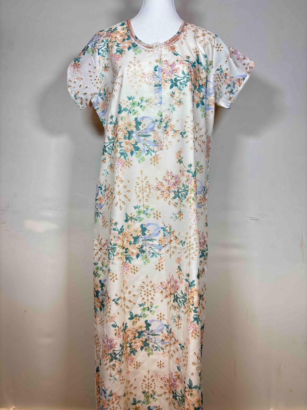 velvet-chikan-nighty-a-line-half-sleeves-full-length-printed-l-xl-ckn-121al-31-08-25
