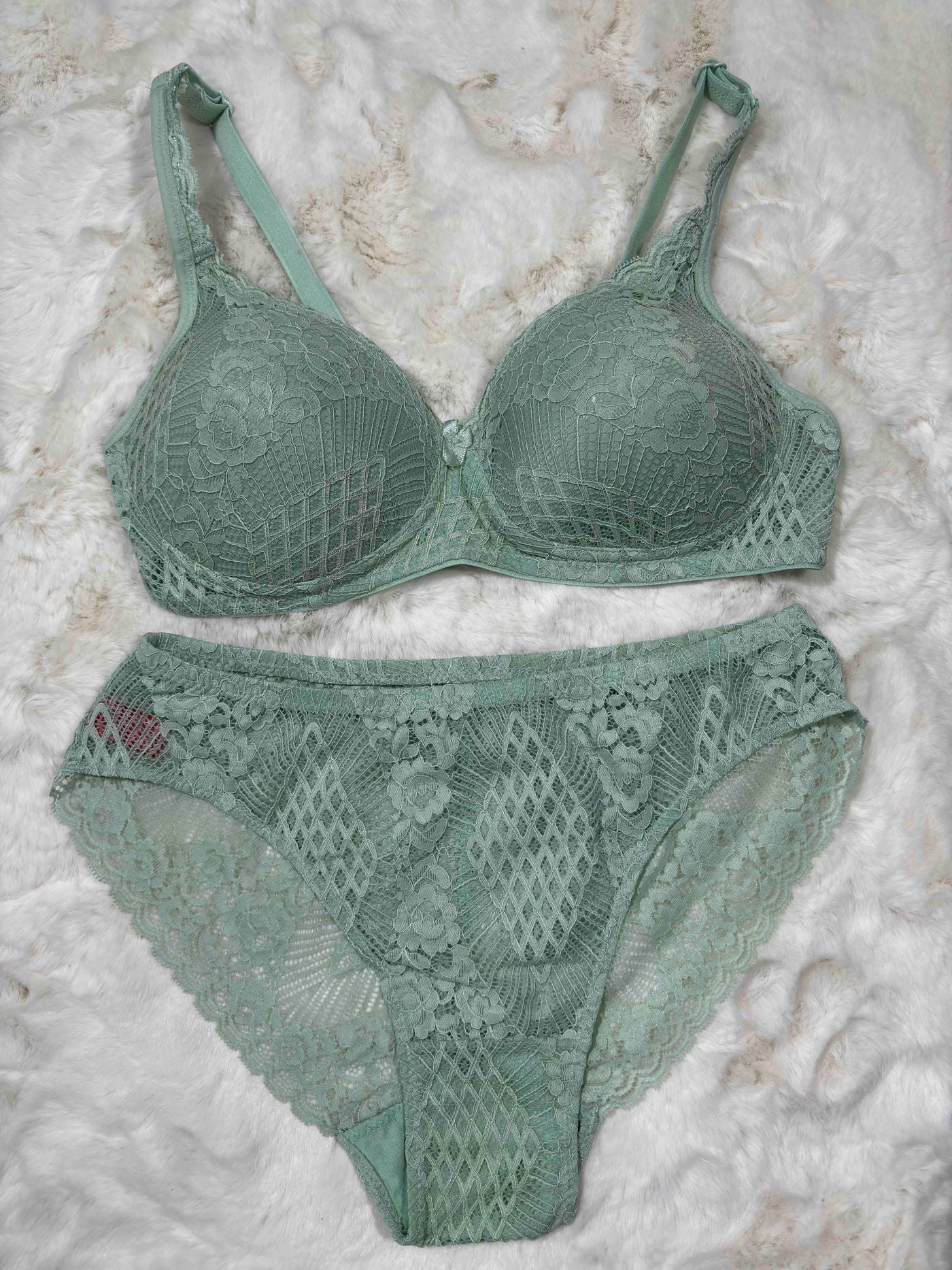 Scan Lingerie Bridal Padded Non Wired Full Coverage Mid Rise Lacy 34-36 09/07/25