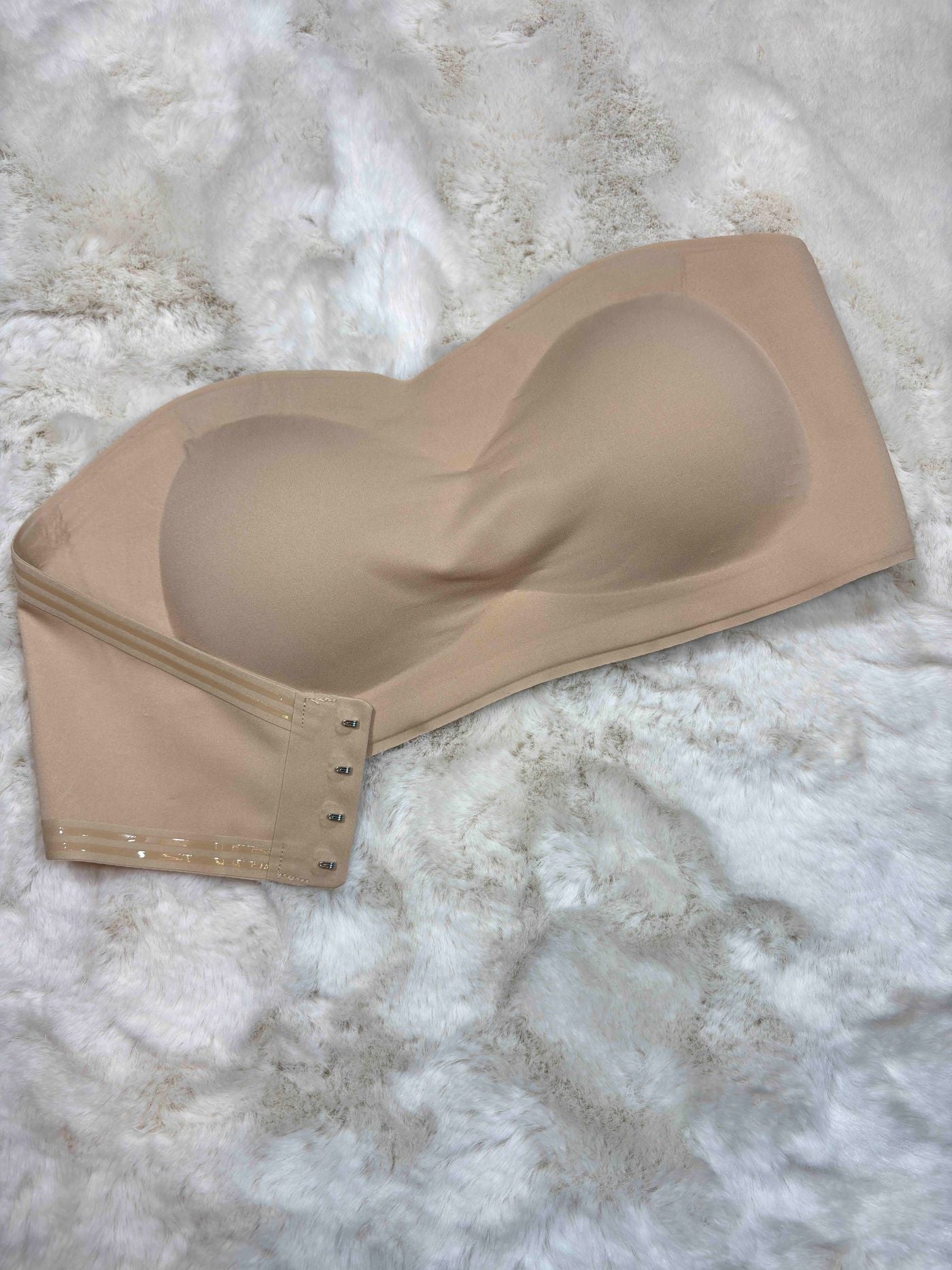 Strapless Bra Full Coverage Padded Non Wired Solid S-XL 23/02/26