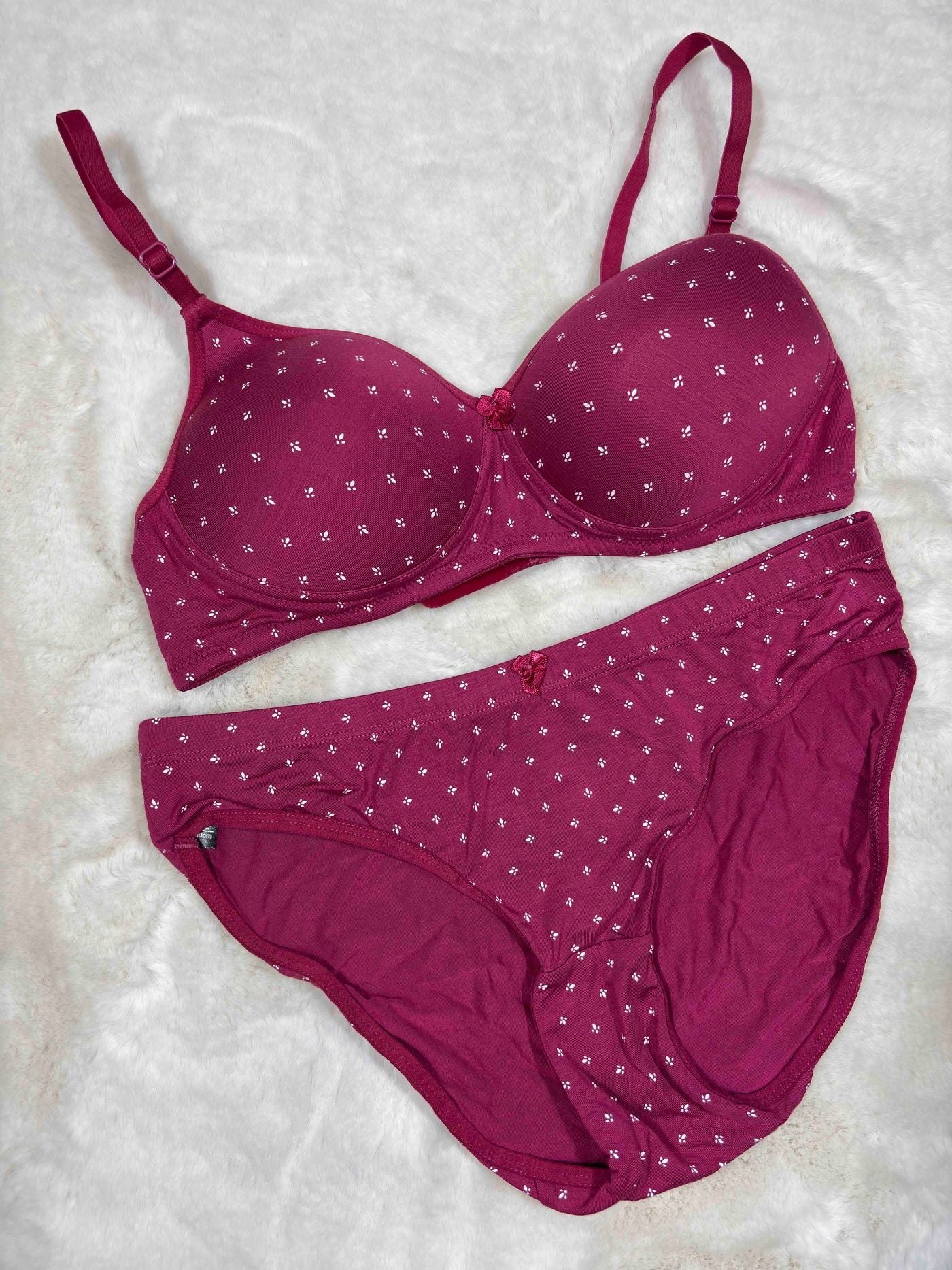 Alies Bra Panty Set Full Coverage Padded Non Wired High Waist Printed S-2XL 26/03/26