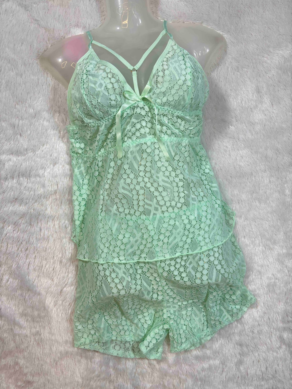 Baby Doll Lingerie Set Full Coverage Sleeveless Solid S-2XL 17/02/26