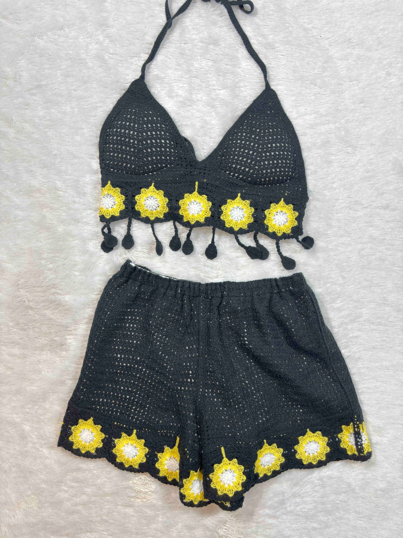 Crochet Beachwear Full Coverage Shorts Solid S-L 25/02/26 26