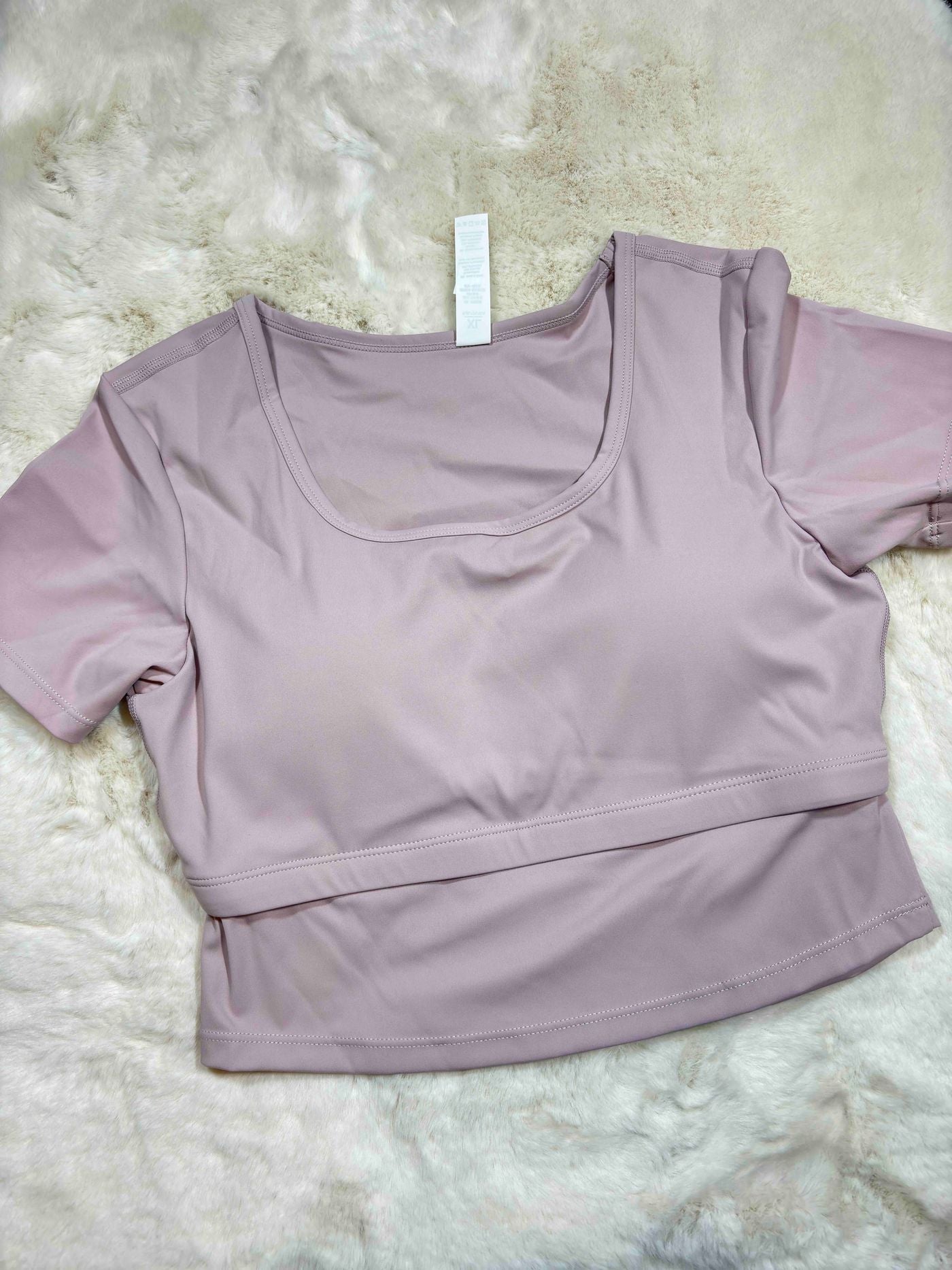 Gym Wear Top Full Coverage Padded Half Sleeves Solid S-XL 11/03/26