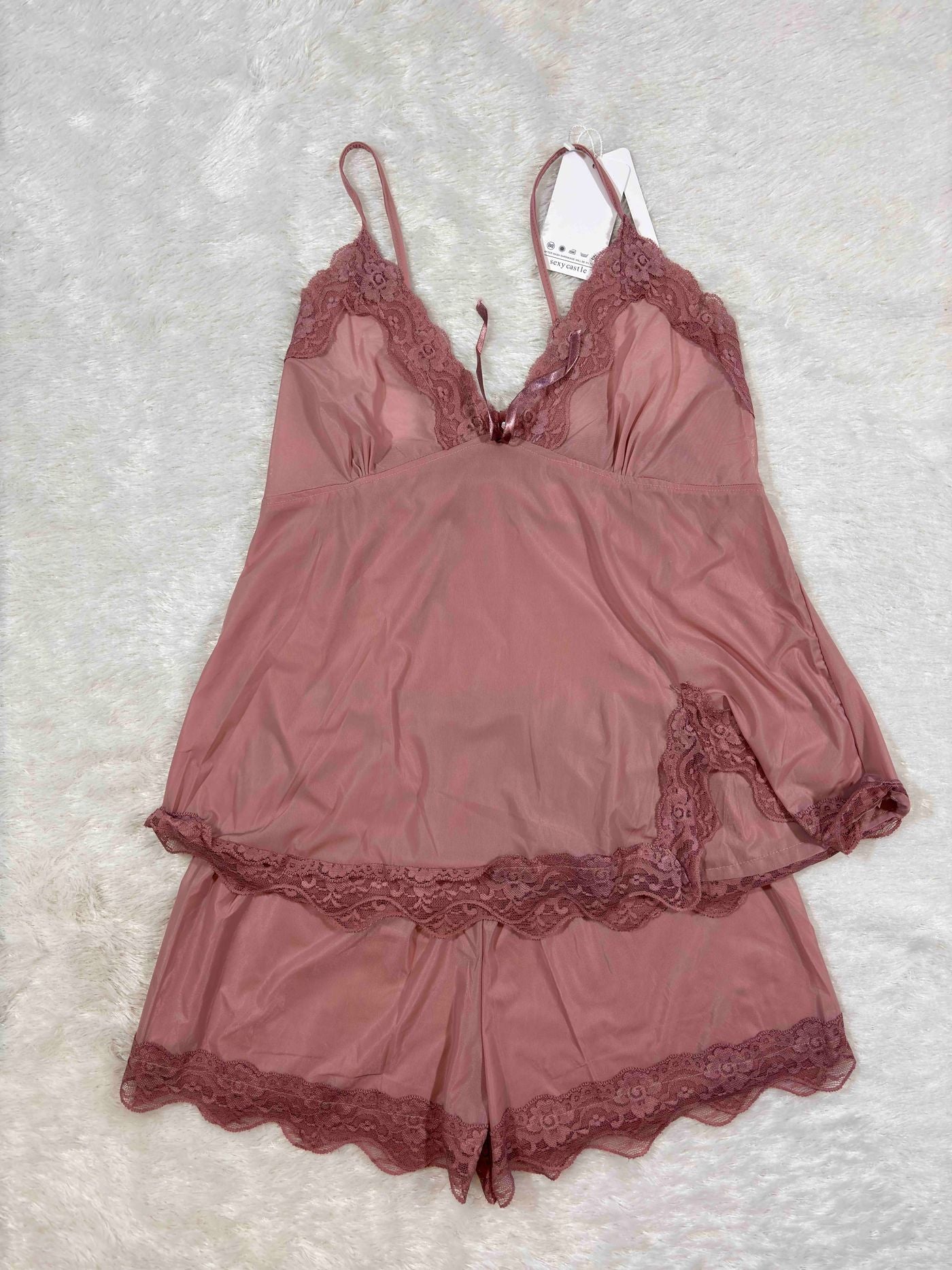 Sexy Castle Two Piece Lingerie Shorts Solid S-XL 12/04/2026