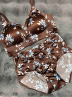 Seamless Bra Panty Set Full Coverage Padded Non Wired High Waist Printed M-XL 27/04/26