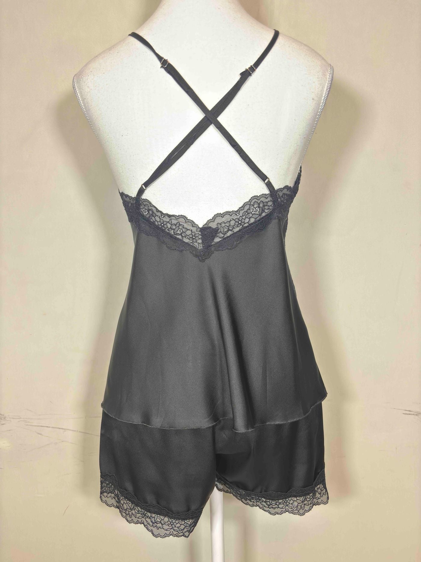 Fu Ni Fang Fancy Lingerie Set Sleeveless Shorts Non Padded Solid Freesize 022328 23/09/25